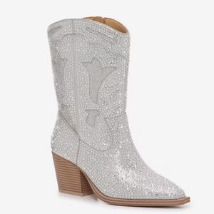 Crown Vintage Bedazzled Rhinestone Sparkling Cowgirl Boots
